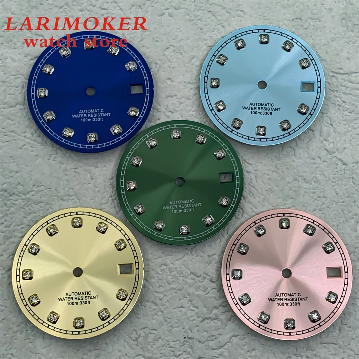 BLIGER 29mm Coronagonal dial Diamond Index Sun Texture dial date suitable for NH35 automatic watch modification change