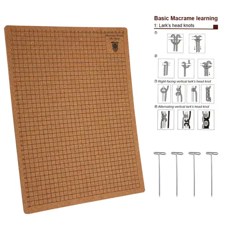 डबल साइड मैक्रैम बोर्ड ग्रिडेड कॉर्क बोर्ड 18X18cm/28X38cm ब्रेसलेट प्रोजेक्ट ज्वेलरी बनाने के लिए हाथ से बुनाई का काम DIY क्राफ्ट 10 best sales मकरमी बोर्ड - №3