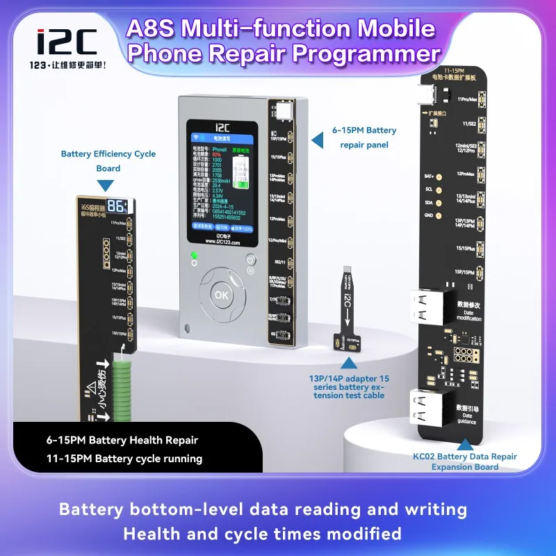 Programmatore di ripristino True Tone schermo i2C i6S per iPhone 7-11PM 12/12 Pro/12/13/14/15 Pro Max Riparazione schermo originale di terze parti