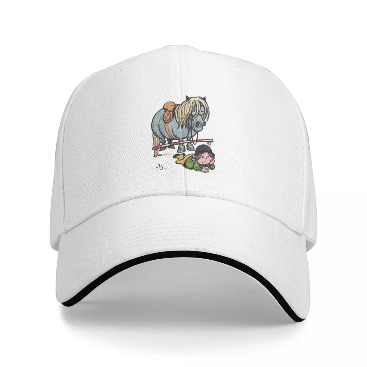 Thelwell Funny Showjumping Gone Wrong Baseball Cap Hat Beach Sun Hat For Children Trucker Hat Women Men's