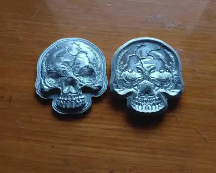 3D Skull Leather Mold Aluminum Alloy Stamp Pressing Molding Craft Tool Stamping Embossing Die Hydroforming Hydraulic Pressure