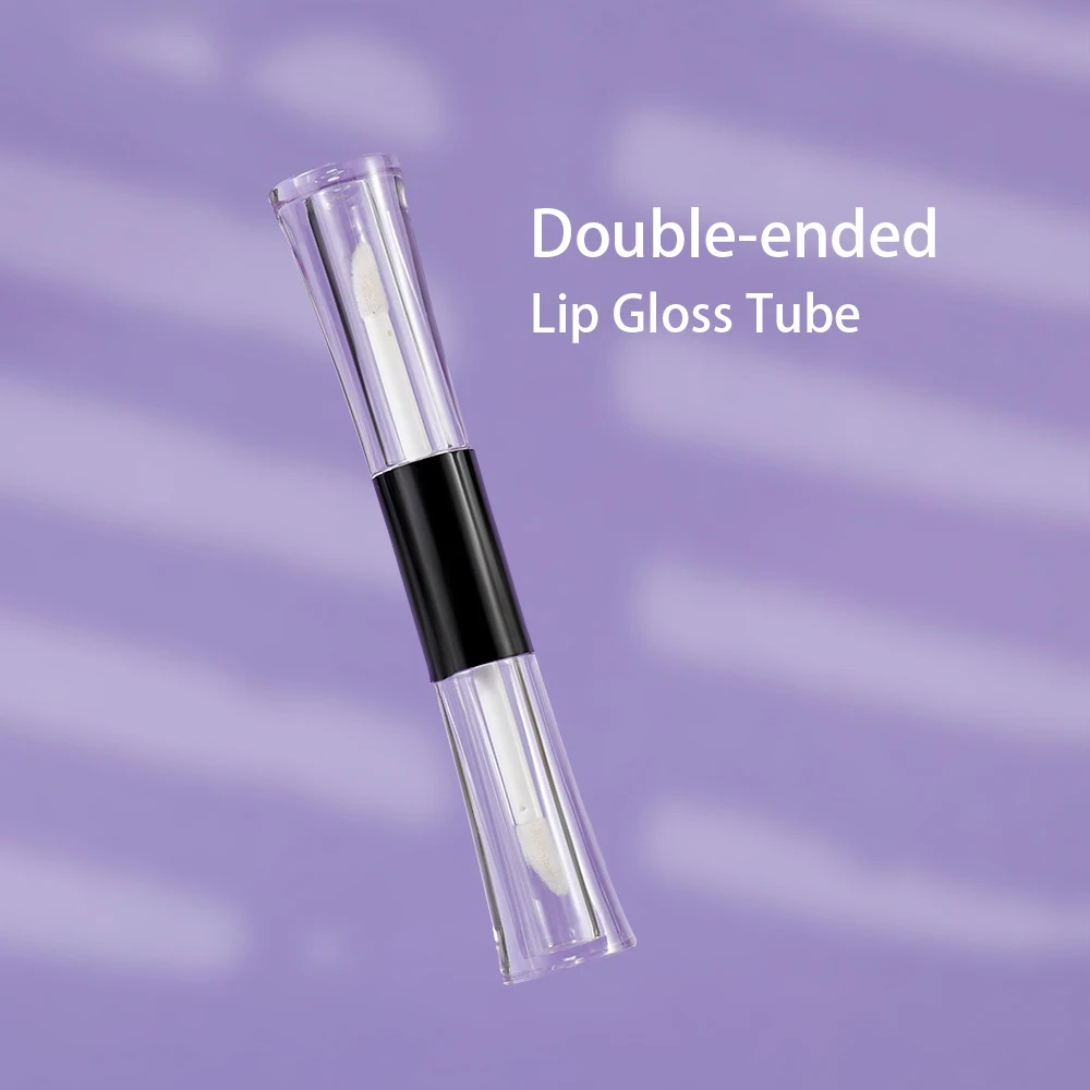 

1pc Double Lip Gloss Bottle Small Black waist shape Empty 4ml Lip Gloss Tubes Empty Making Supplies for DIY Beginner Makeup