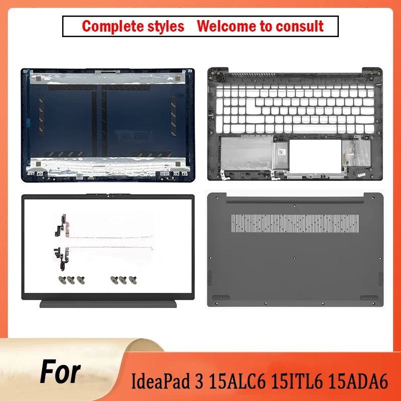 

Новинка для Ideapad 3-15ITL6 15S 15ADA6 15ALC6 2021, задняя крышка ЖК-дисплея для ноутбука, передняя панель, подставка для рук, петли, нижняя часть корпуса