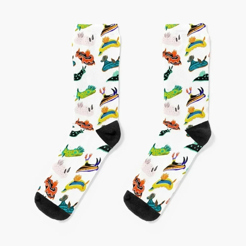 Nudibranch mayhem! Socks retro aesthetic Socks Ladies Men's