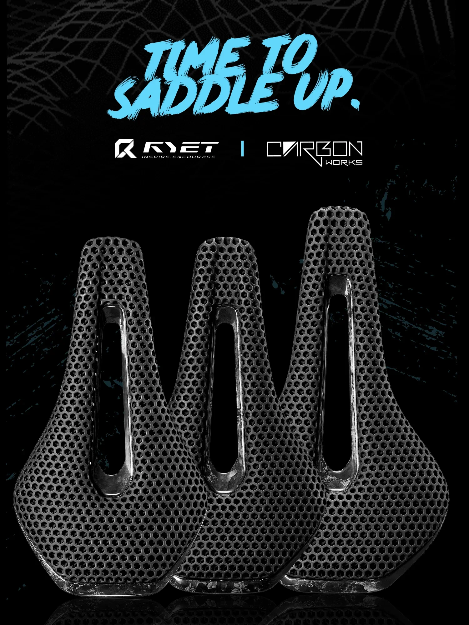 AliExpress RYET Carbon Bike Saddle 245mm 3D-Printed Wide Comfort 135/145/155mm For Mountain Gravel Road Cycling