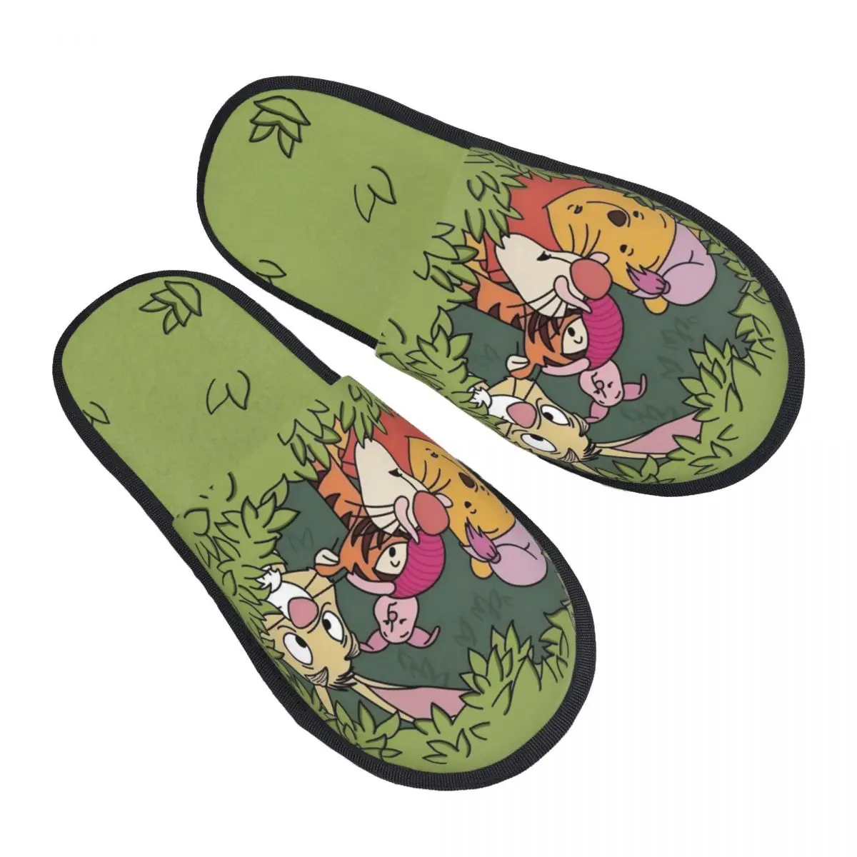 

Custom Winnie The Pooh Memory Foam Slippers Women Cozy Warm Bear Cartoon House Slippers