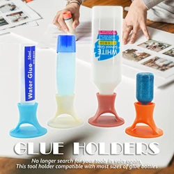 Portable Glue Holder Rainbow Colored Glue Holder Multifunctional Craft Gift Tool Holder Skin Care Product Holder