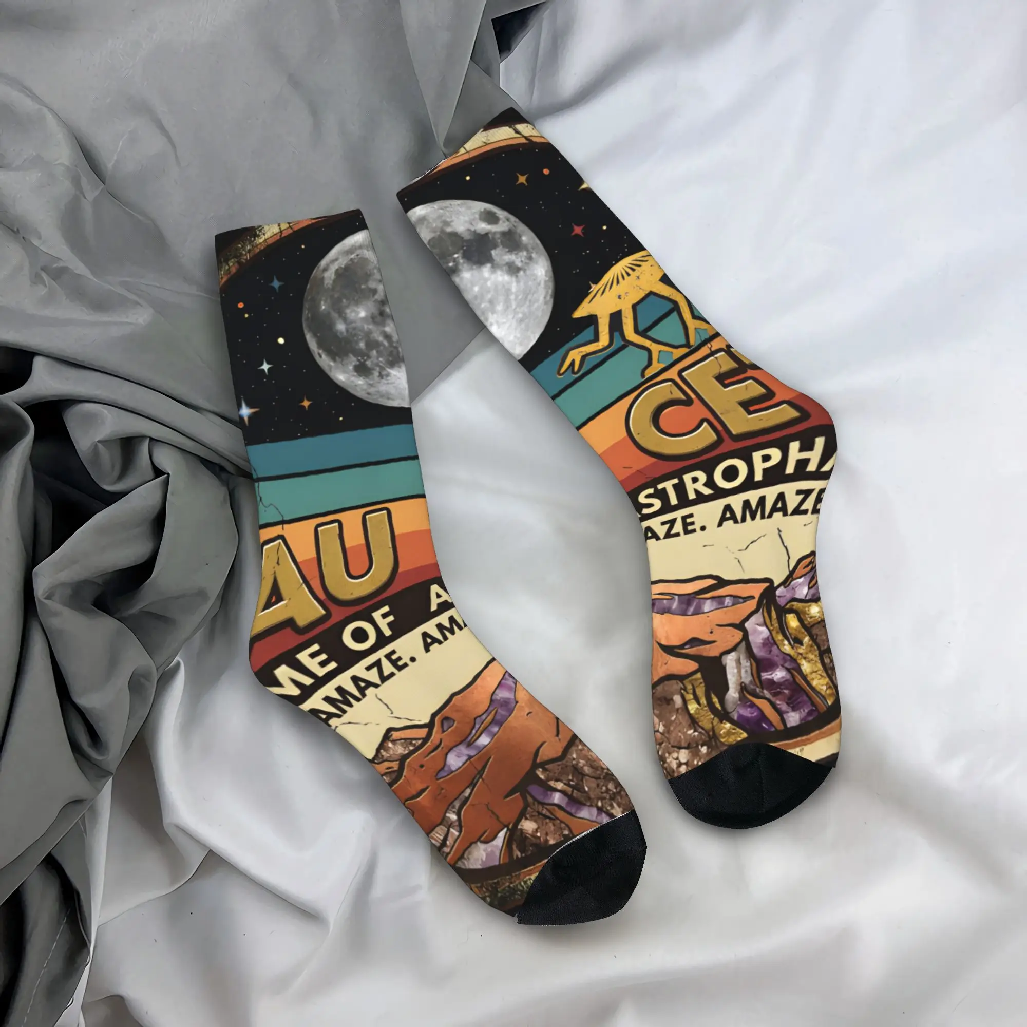 Winter Warm Hip-hop Women Men Tau Ceti Rocky Amaze Project Hail Mary Socks  Sweat Absorbing Middle Tube Socks