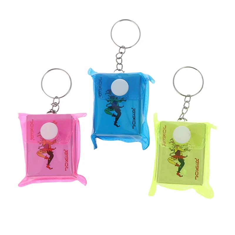 Porte-clés de jeu de société, Mini cartes à jouer portables 4x3cm, 1 pièce