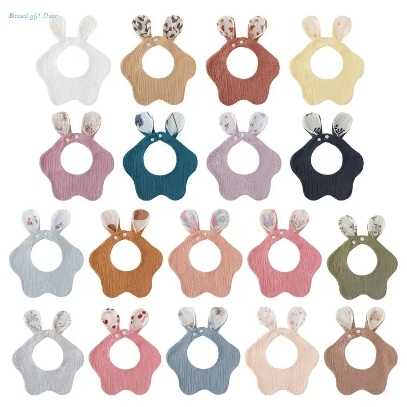 Baby Towel Lovely Ears Designs Newborns Apron Adjustable Apron for Daily Wear