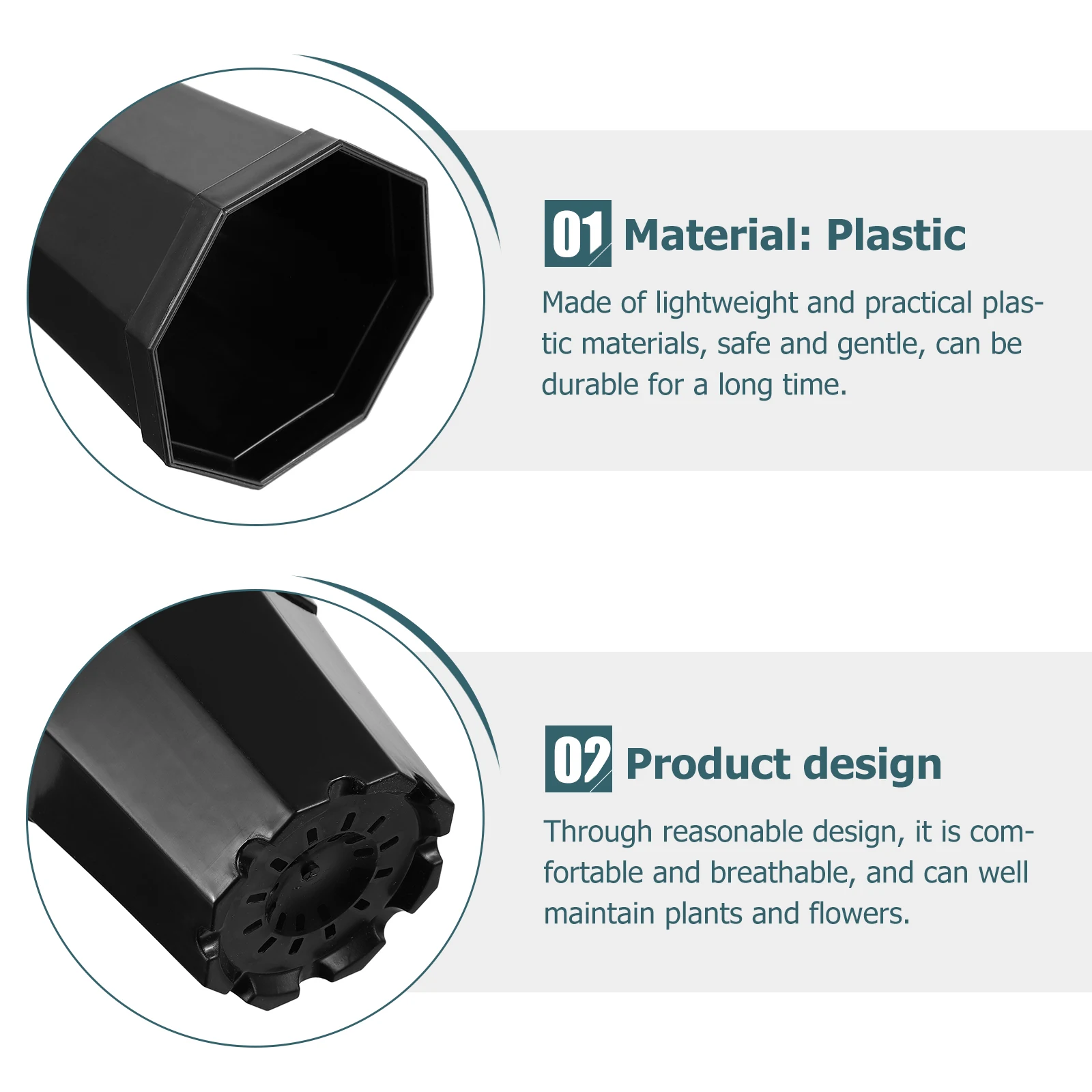 

5 Pcs Large Plastic Flower Pot Suculentas Modern Flowerpot Cactus Planter Succulent Planters