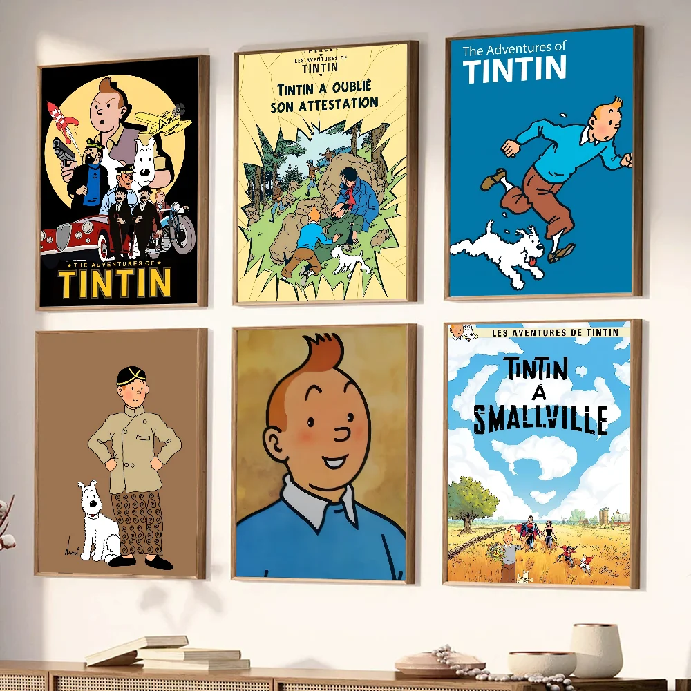 Tintins Adventure Poster Paper Print Home Living Room Bedroom Entrance Bar Restaurant Cafe Art Painting Decoration