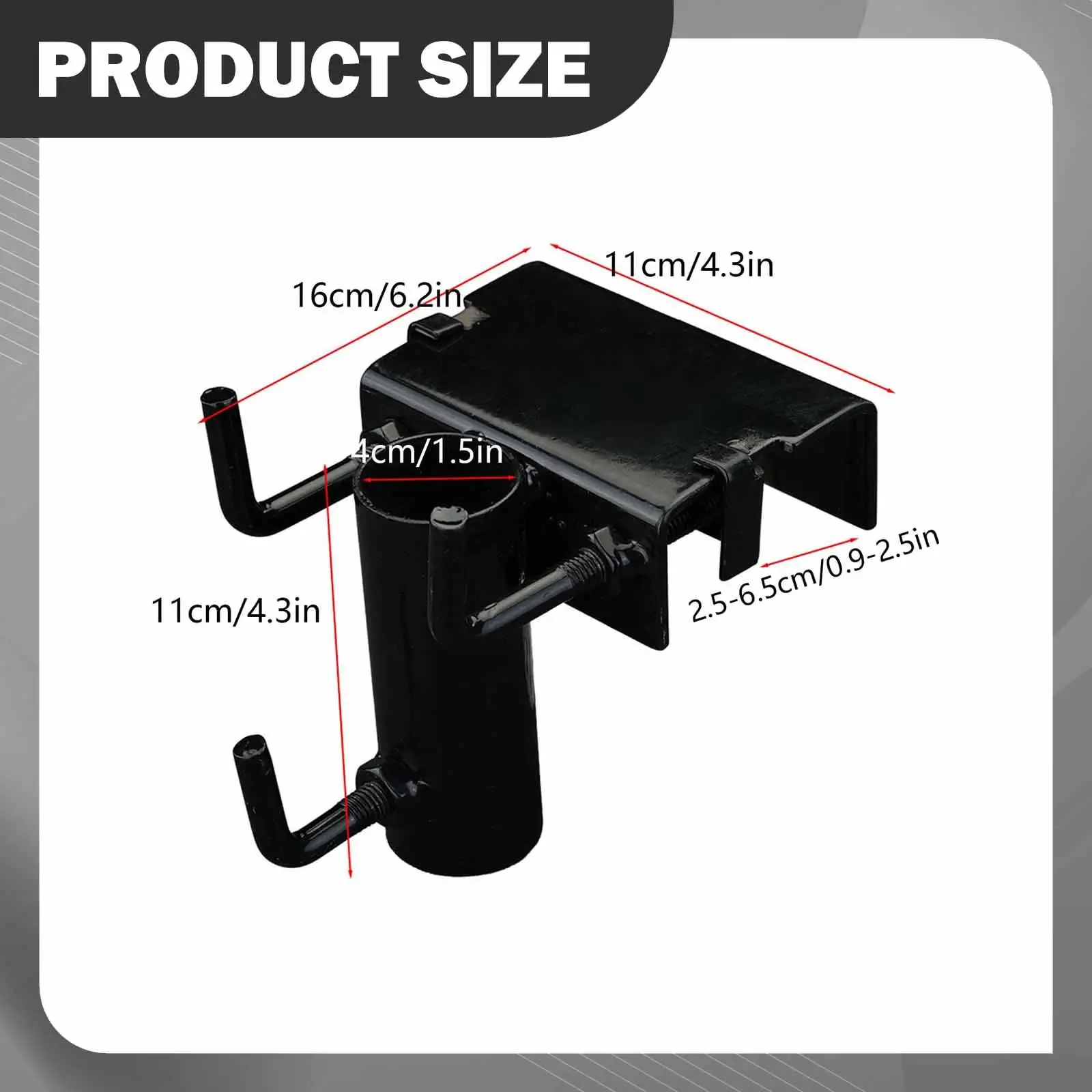 

Черный стальной регулируемый фиксирующий зажим-держатель для зонта для террасы, сада, пляжа, кемпинга, пикника