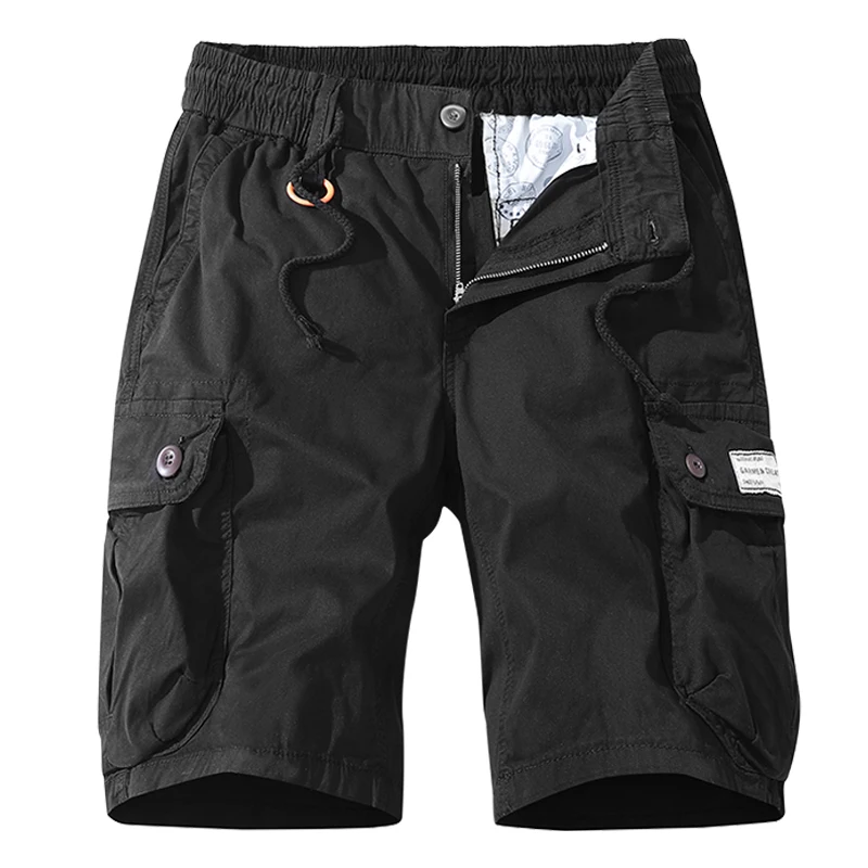 New Summer Men Cotton Cargo Shorts Men Fashion Bermuda Beach Jogger Shorts Men Casual Elastic waist Shorts Male Dropshipping - Image 4