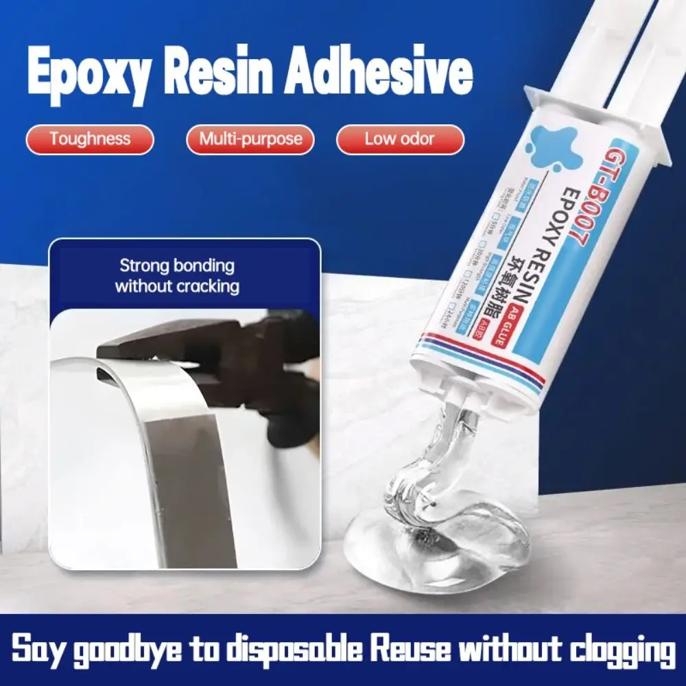 سوبر لزجة شفافة راتنجات الايبوكسي AB الغراء إصلاح 50 مللي لاصق قوي آمن علاج سريع تسرب للخشب معدن السيراميك البلاستيك #6