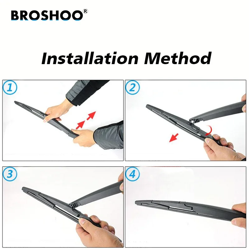 BROSHOO Car Rear Wiper Blades Back Windscreen Wiper Arm For KIA Morning Hatchback (2004-2010) 310mm,Windshield Auto Styling