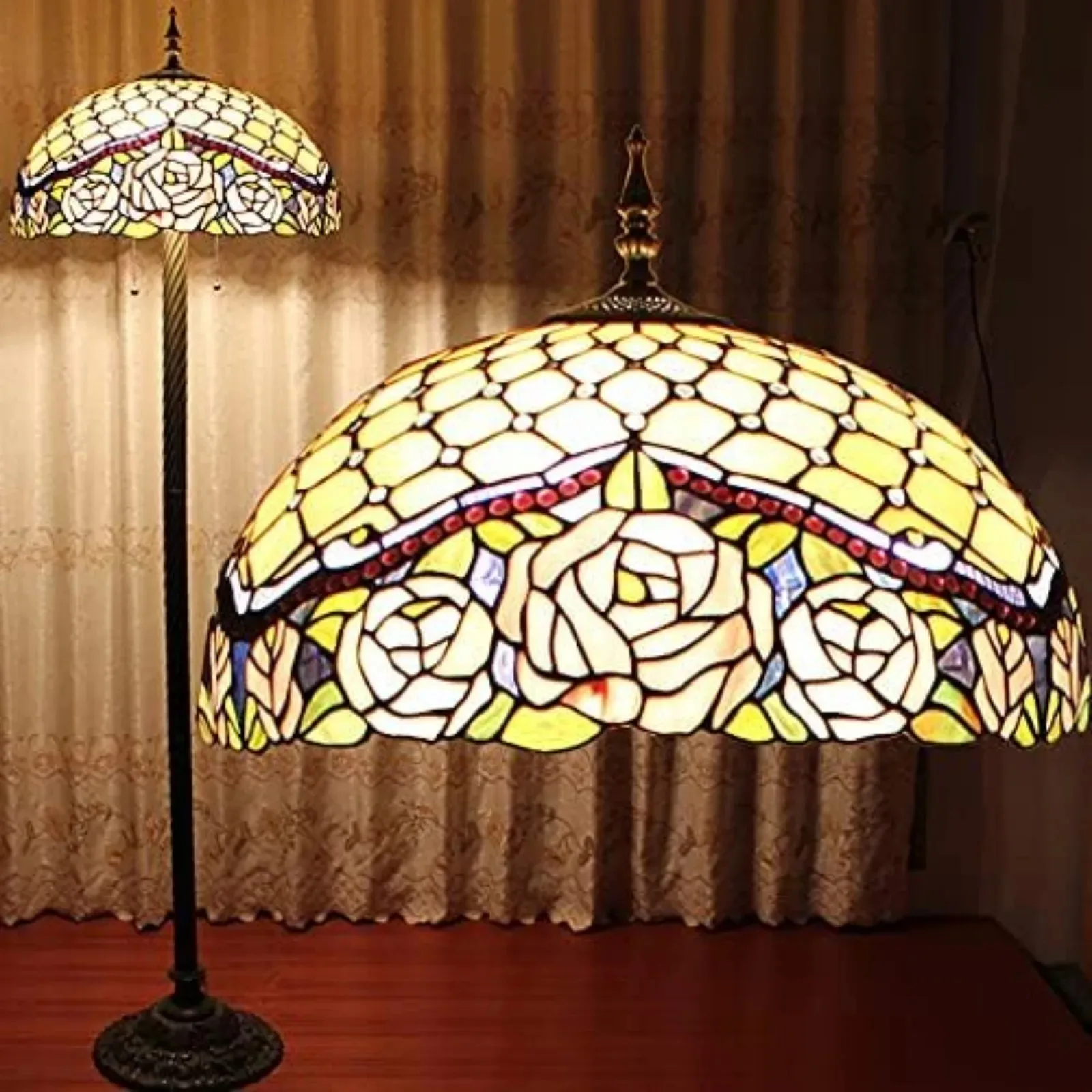 

US WERFACTORY Tiffany Floor Lamp Base Only, for 16-24 Inch Sta