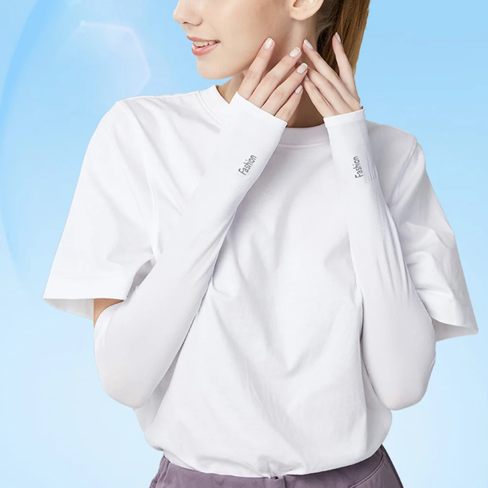 

3Pairs Protective Arm Sleeves Sun Protection Uv Blocking Elastic Long Guard Cuff Cover for Sports Cycling Driving Running