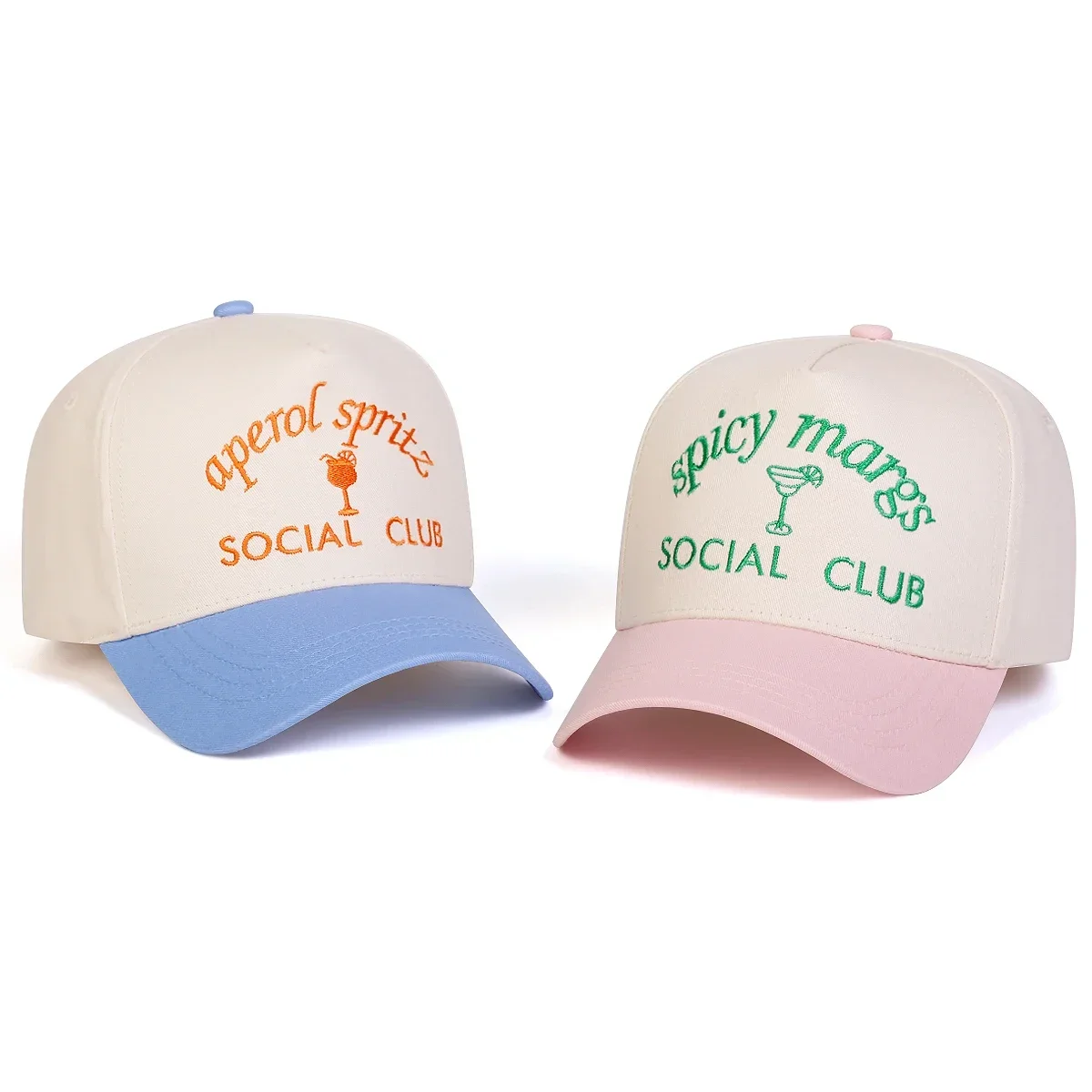 Unisex SOCIAL CLUB Baseballkappen mit Stickerei, Frühling und Herbst, für den Außenbereich, verstellbare Freizeithüte, Sonnenschutzhut, Sportkappe