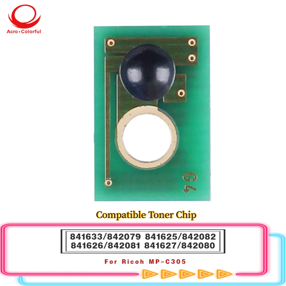 

12K 4K Compatible 841633 841625 Copier Toner Chip For Ricoh MP-C305 Laser Printer Cartridge Chip 841626 841627