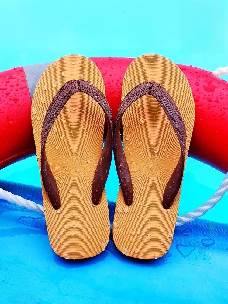 

Мужские шлепанцы Nanyang Elephant из натурального каучука, коричневые, для улицы, нескользящие, износостойкие, пляжные, повседневные, для пар