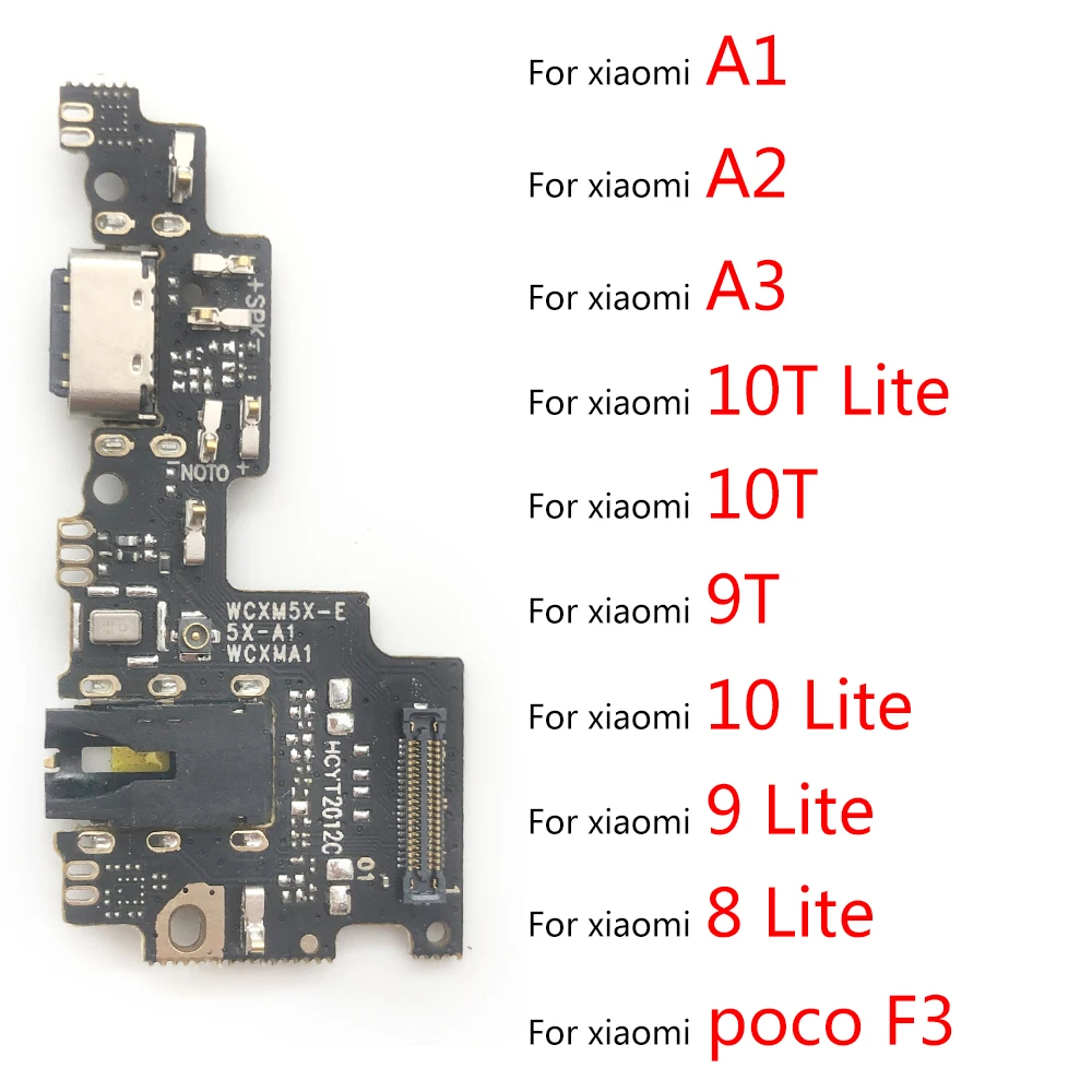 

10 Pcs USB Charging Charger Port Dock Connector Flex Cable For Xiaomi MI 6 A2 A3 8 9 10 11 Lite Se 9T 10T Note 3 POCO F3