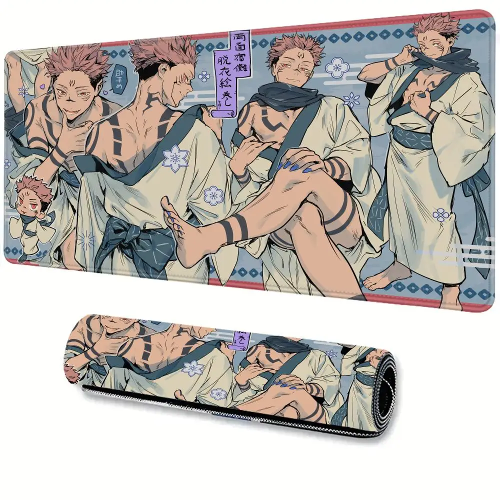 

Hot Anime Jujutsu Kaisen Large Mouse Pad Ryomen Sukuna 90x40CM MousePads Computer Gaming Accessories Desk Mat XXL