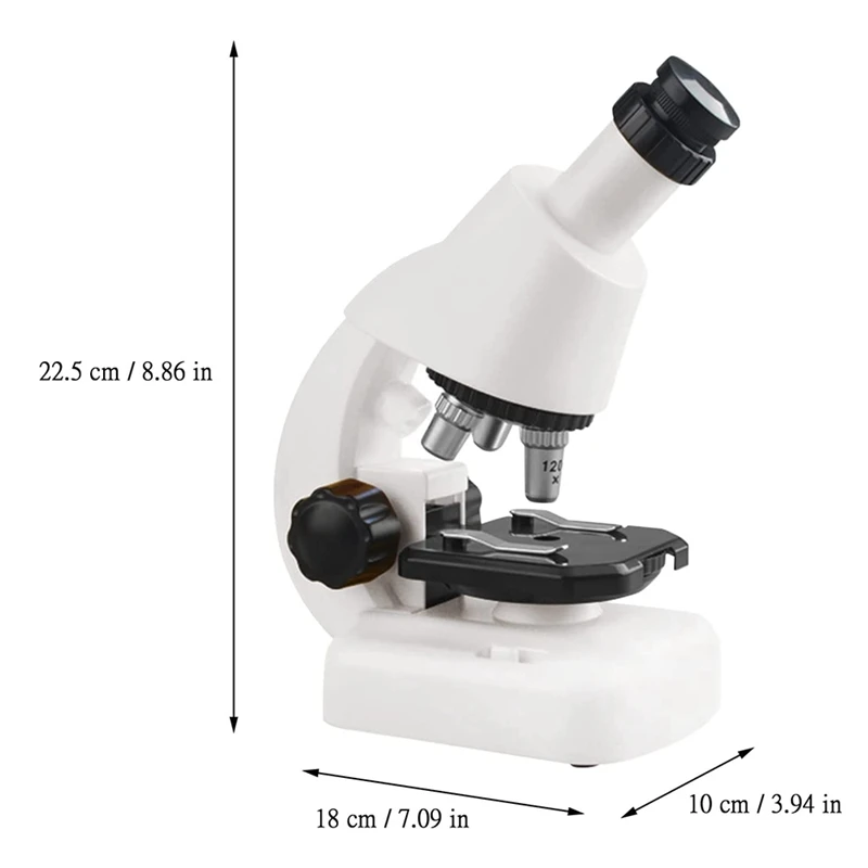 Microscopio per bambini Set giocattoli HD 1200 volte fai da te esperimento biologico lente d'ingrandimento per bambini principianti