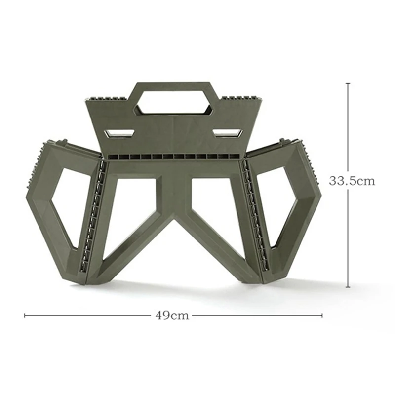 Portable Outdoor Folding Stool Camping Fishing Chair High Load-Bearing Reinforced PP Plastic Triangle Stool