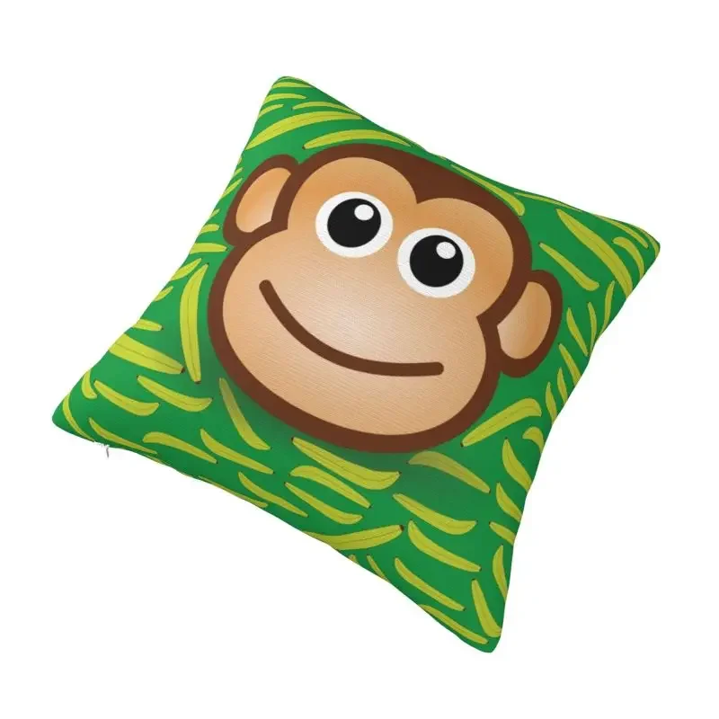 Curious George Cartoon Cushion Covers 45x45cm Monkey Smiling With Banana Pillow Case for Car Square Pillowcase Home Decorative