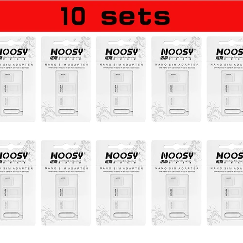 SIM 카드 어댑터, 표준 4 in 1 컨버터 키트, 스틸 트레이 포함 나노 마이크로 표준 컨버터, 스마트폰용 방출 핀, 10 세트 