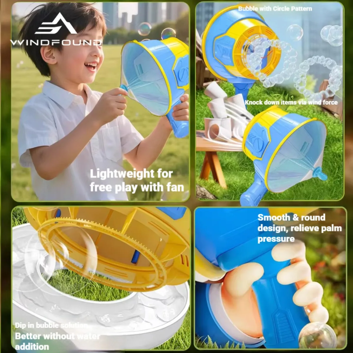 Kids Bubble Gun Toy, Manual Pull String Bubble Blower, Portable Outdoor No Battery Bubble Machine, Perfect Children's Day Gift