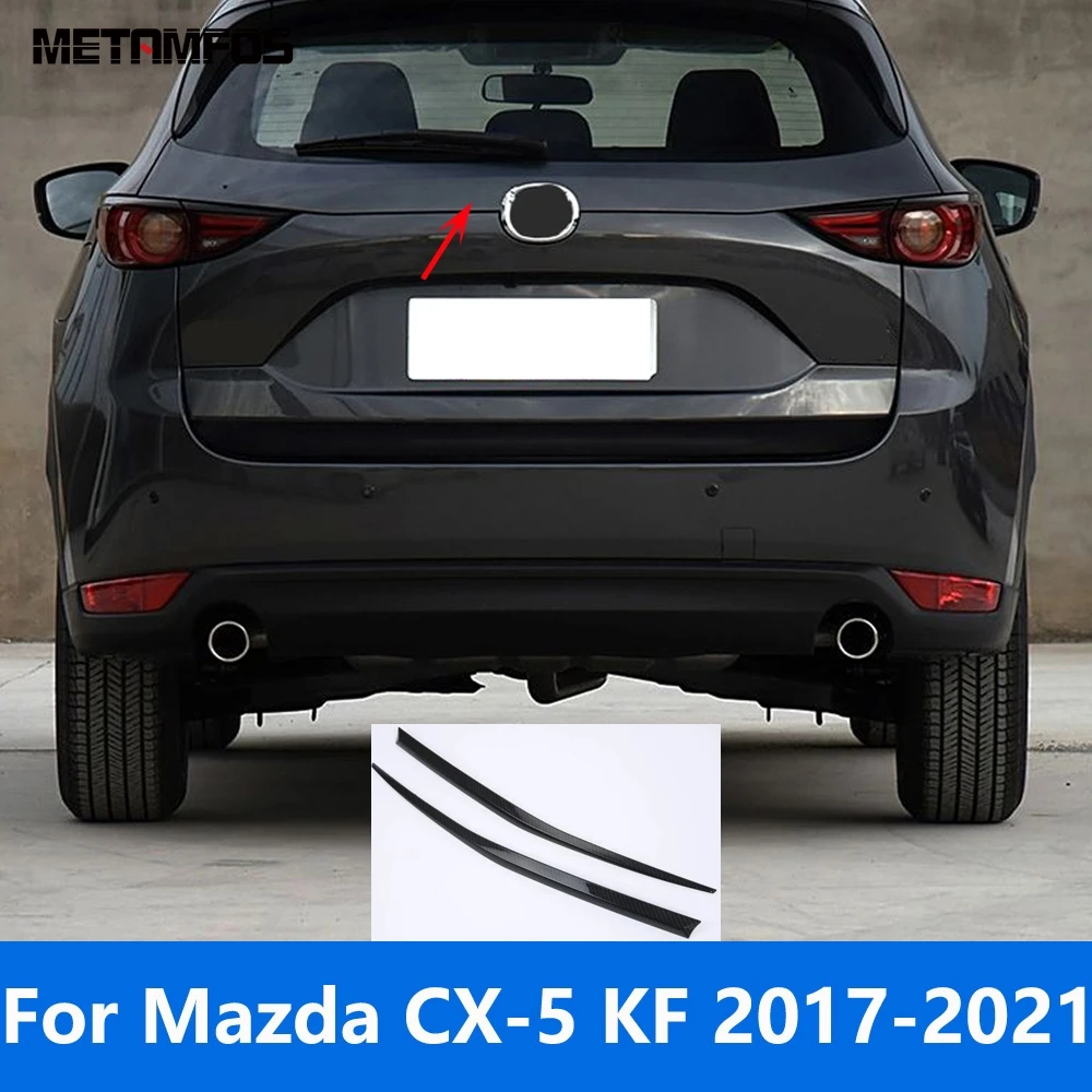 

Для Mazda CX5 CX-5 KF 2017-2020 2021, задняя крышка багажника из углеродного волокна, дверь багажника, накладка на багажник, внешние аксессуары, Стайлинг автомобиля