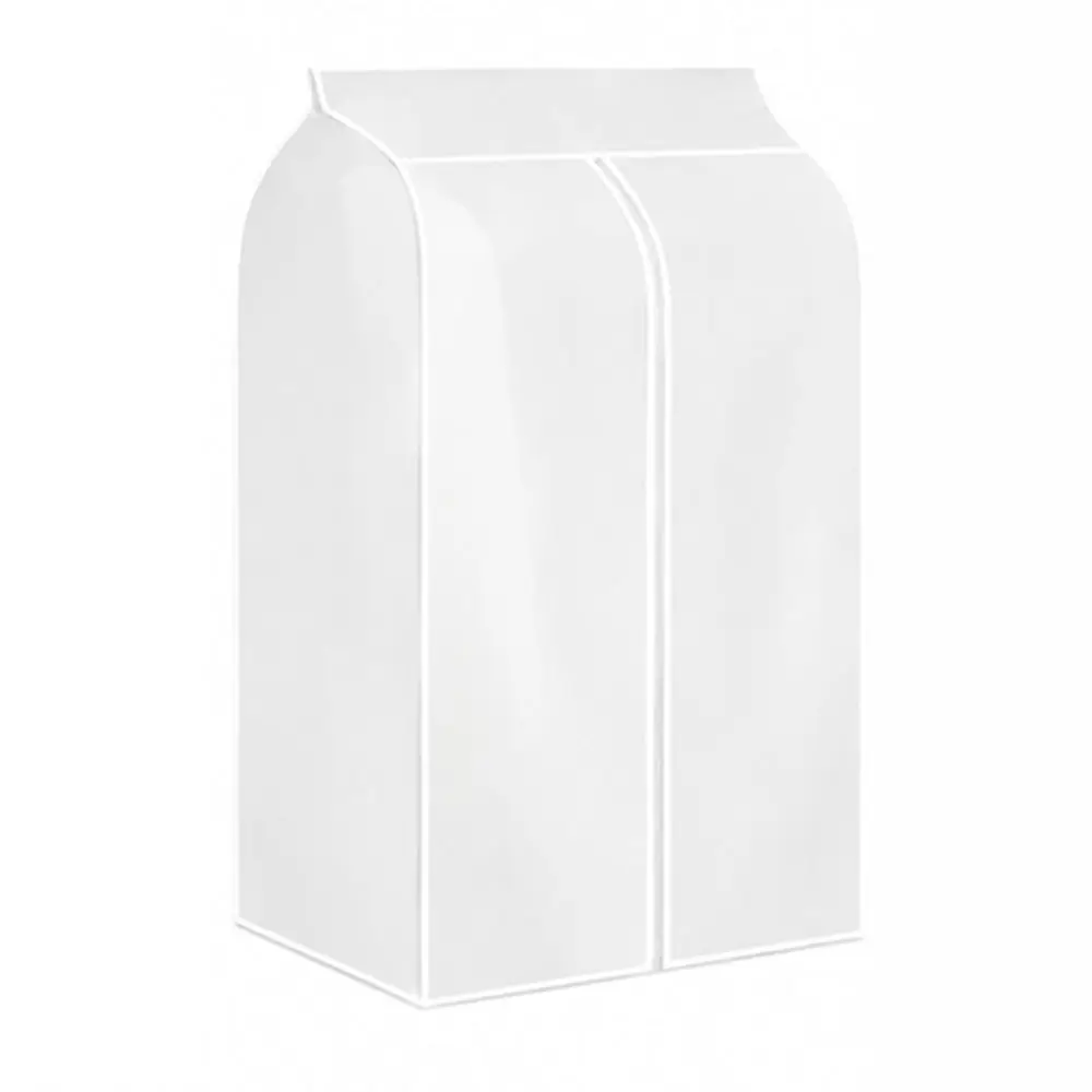 PEVA Garment Cover Hook And Loop Fasteners Translucent Clothes Storage Bag Zipper Closure Moisture-proof Dustproof Clothes Cover