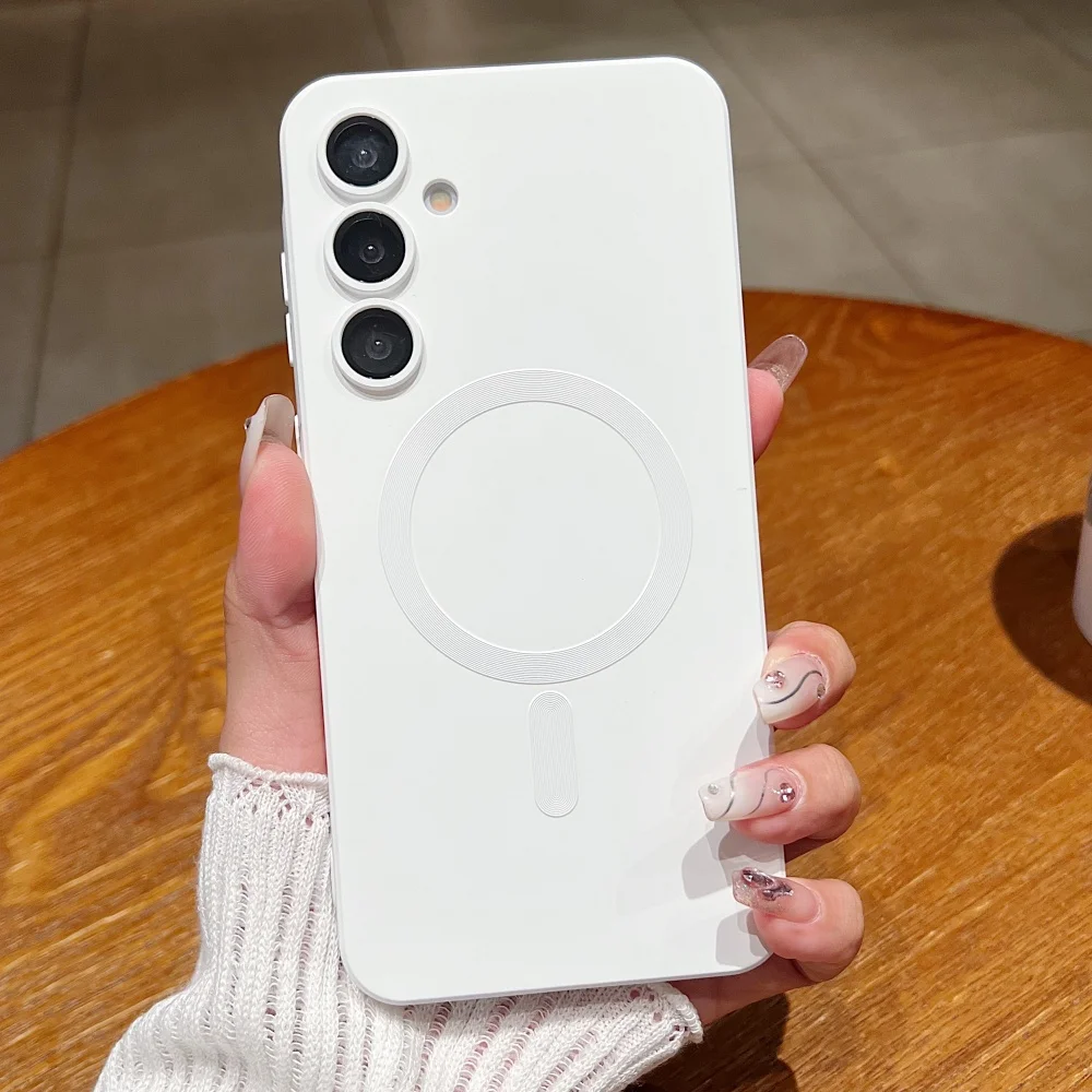 حافظة لهاتف سامسونج S25 الترا الفاخرة غير اللامعة لهاتف جالاكسي S24 S23 S22 S21 S21 Plus FE A56 A55 A54 A36 A35 A16 A15 غطاء ناعم