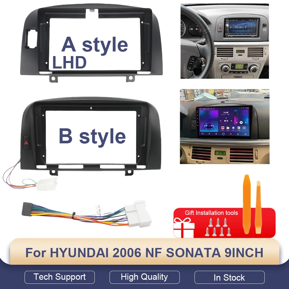 

For HYUNDAI 2006 NF SONATA 9INCH Car Radio Android Stereo Audio Screen Multimedia Video Player Navigation Cables Harness Frame