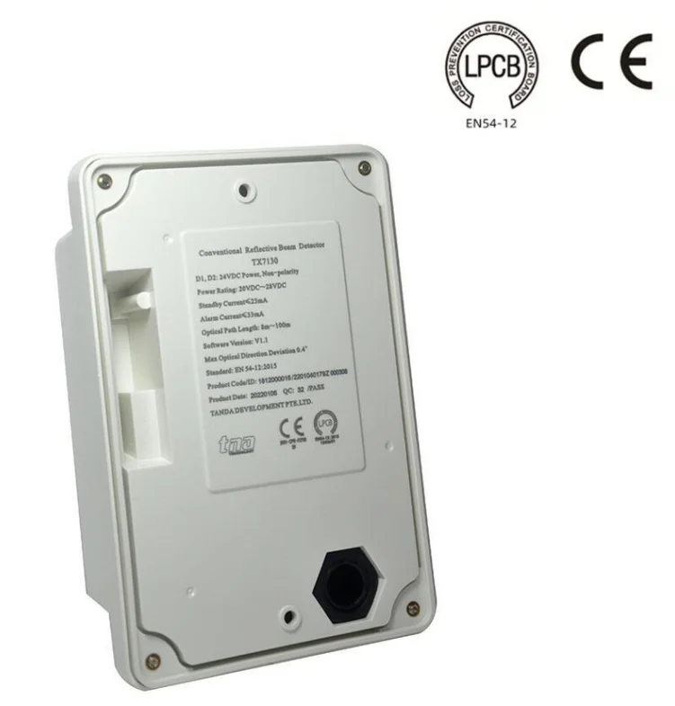Lpcb Approved TX7130 Conventional Infrared Beam Sensor Barrier Detector Beam Smoke Detector