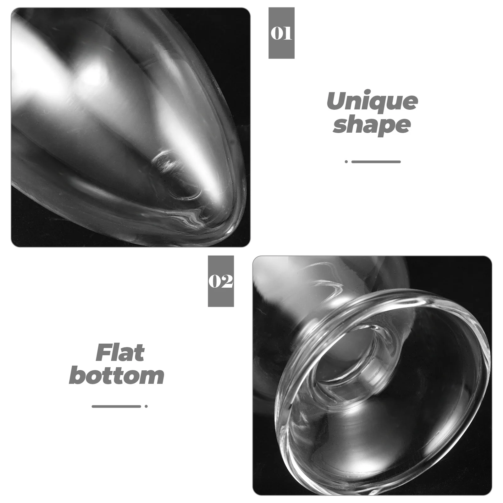 

2Pcs Glass Chicken Heart Bottle 125Ml Clear Sample Display Bottle for Laboratory Specimen Storage Conical Glassware