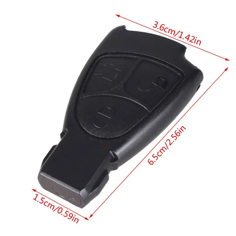 3 Buttons Remote for Key Fob for Case Fits for Mercedes Benz C E ML Class W203 W211 W204 #278635 Replacement Car for Key