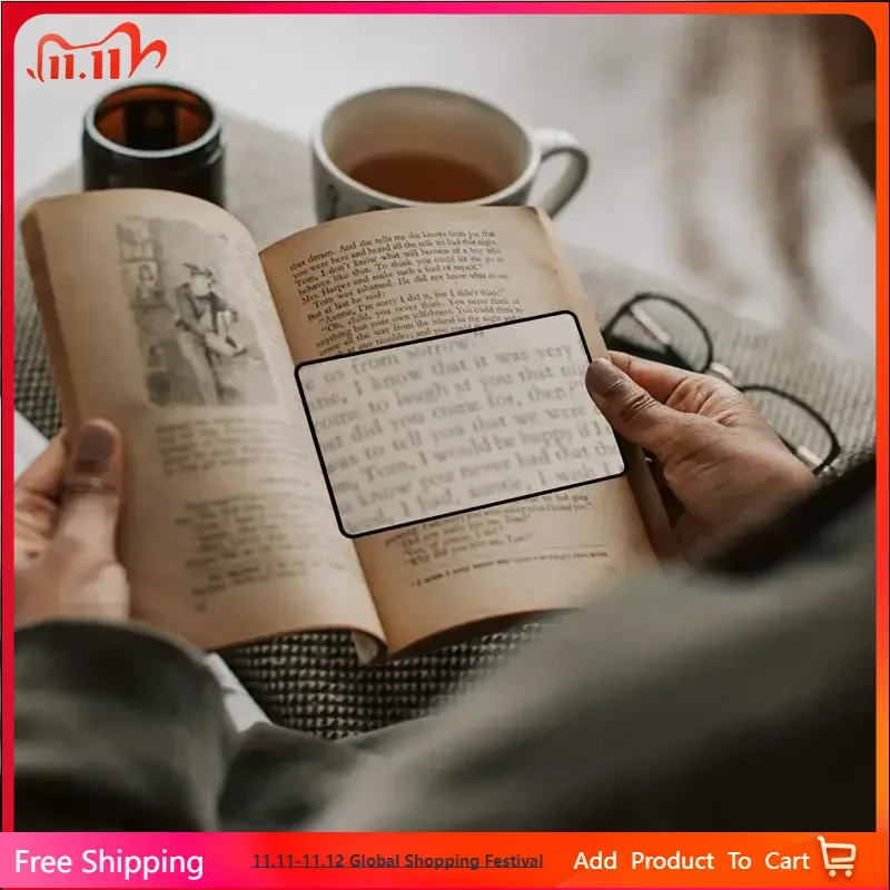 

Magnifying glass light A5 Full Page Large Sheet Magnifier Magnifying Glass Book Page Magnification 3X Ultra-thin Magnifier Loupe