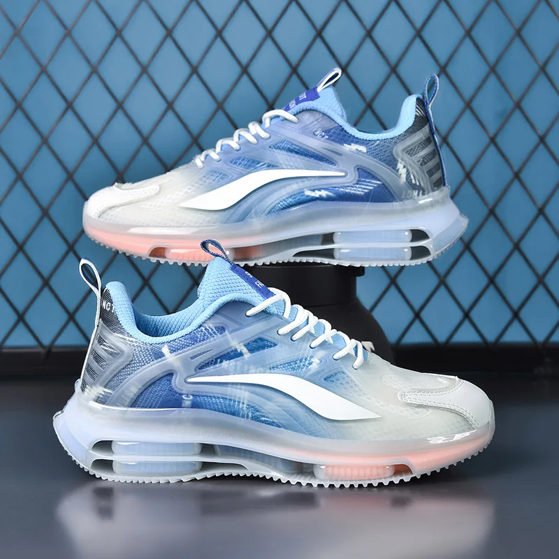 

Sports Sneakers Men Thick-soled Comfortable Lace-up Running Shoes Men Lightweight Breathable Anti-slip Mesh Casual Shoes Men