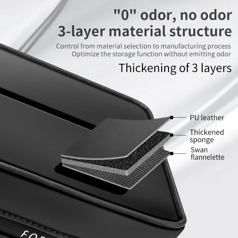 New Leather Car Tissue Box Hanging Portable Armrest Seat Back Sun Visor Holder Auto Interior Storage Bag Decoration Accessories