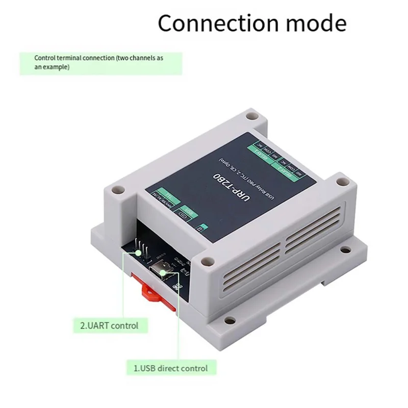 FEDI-Industrial USB Relay PRO 2-Way Relay Isolation Rail USB/TTL Control Relay Forautomation Application