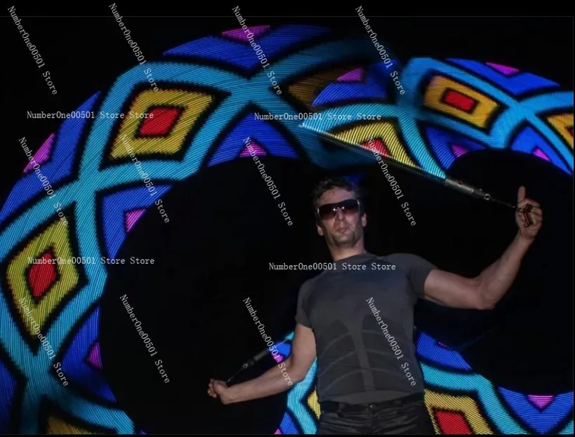 LED PIXEL POI Performance Stick 60 Lights 47CM Full Color Digital Modifiable Amazing Effect Stage Lighting Accessory