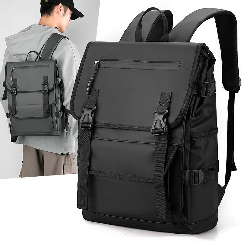 

New backpack men's waterproof casual business commuting large-capacity backpack college student schoolbag