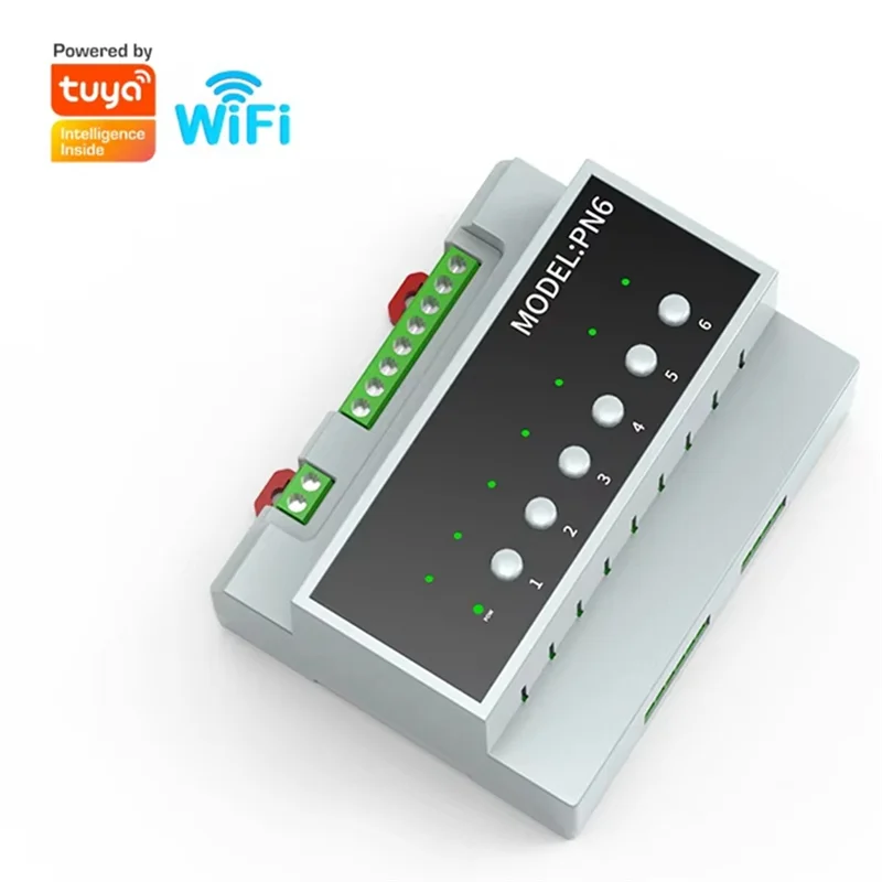 Tuya Smart WIFI 6CH 16A Relay Switch Module 110V-240V Power Remote Control Appliance Applicable Control-A22R