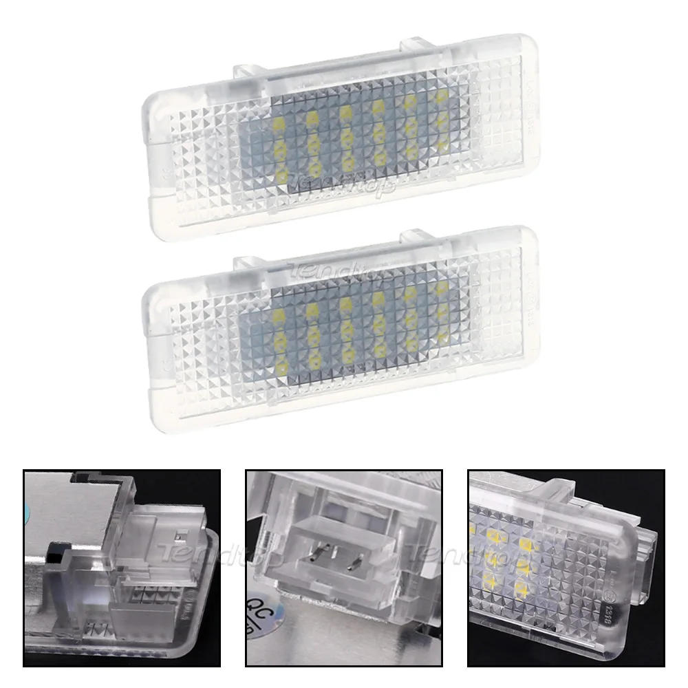 2Pcs Canbus White LED Door Welcome Courtesy Footwell LED Car Light For BMW 1 series 3 series 5 series 7 series X series X5 X1