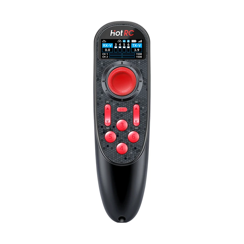 HOTRC DS-650 6채널 2.4G 무선 시스템 송신기 F-06A 수신기 컬러 스크린 리모컨 플라스틱 업그레이드 RC 보트용