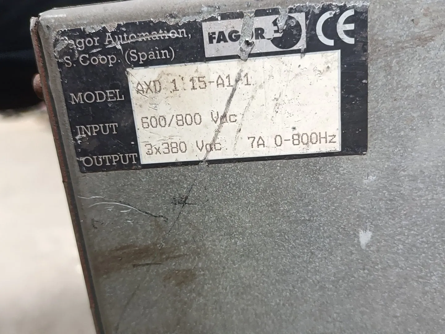 AXD 1.25-A1-1 Сервопривод AXD 1.15-A1-1 для Fagor