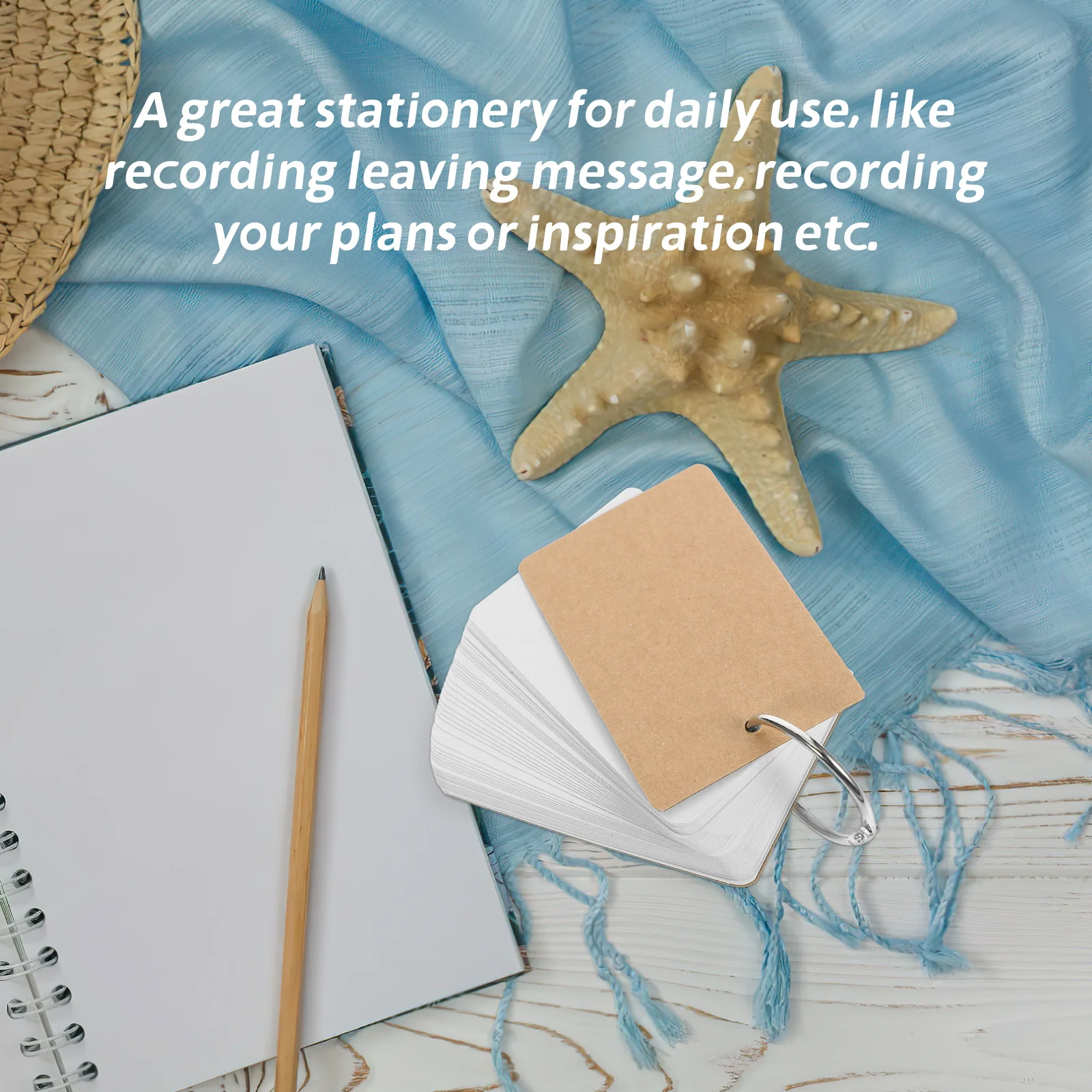 

1 set 1 Set Of Blank Flash Cards For Diy Notecards With Ring Studying Crafting Printable Stationery Cards Flashcards With Rings